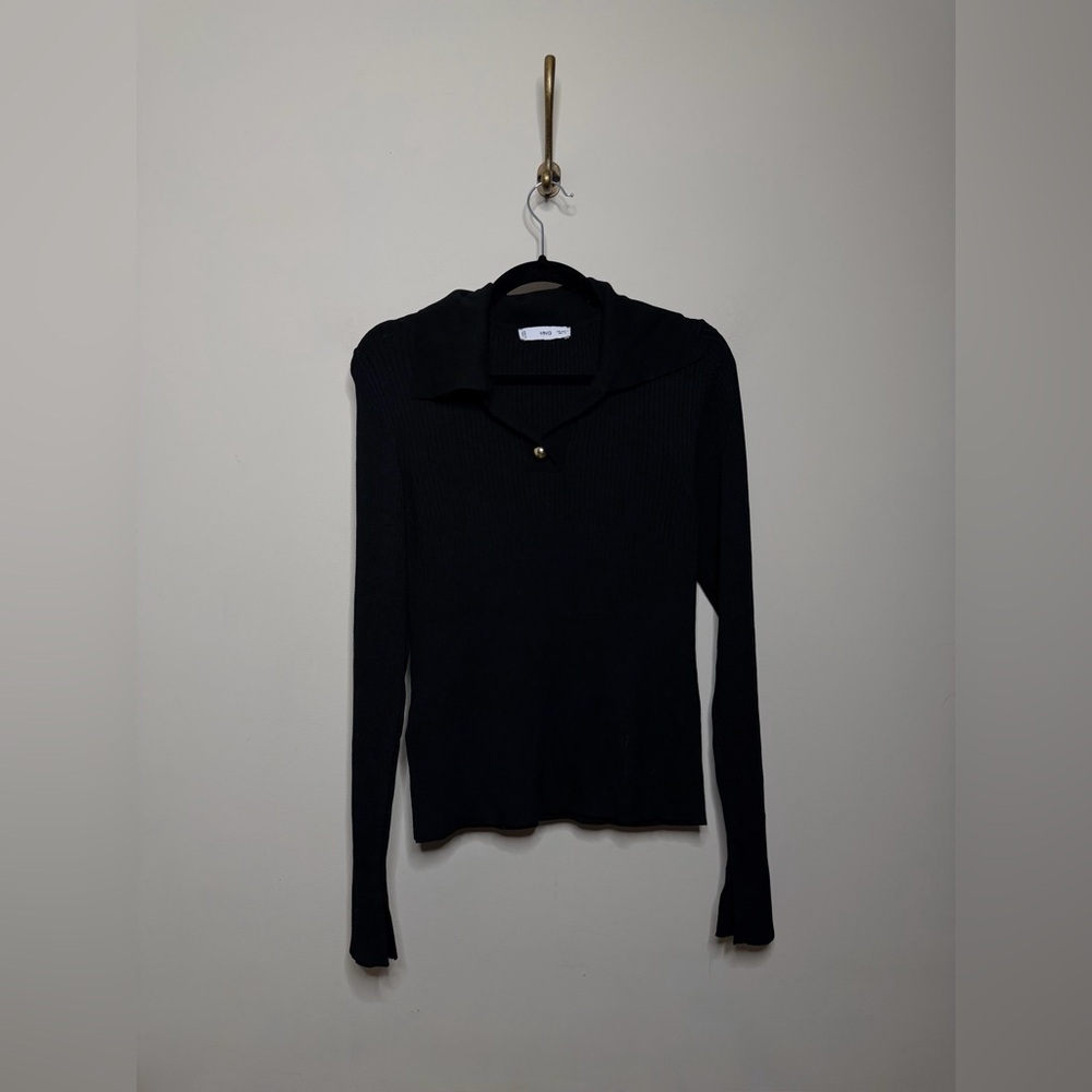 Mango Ribbed Sweater With Jewel Button - Picture 5 of 7
